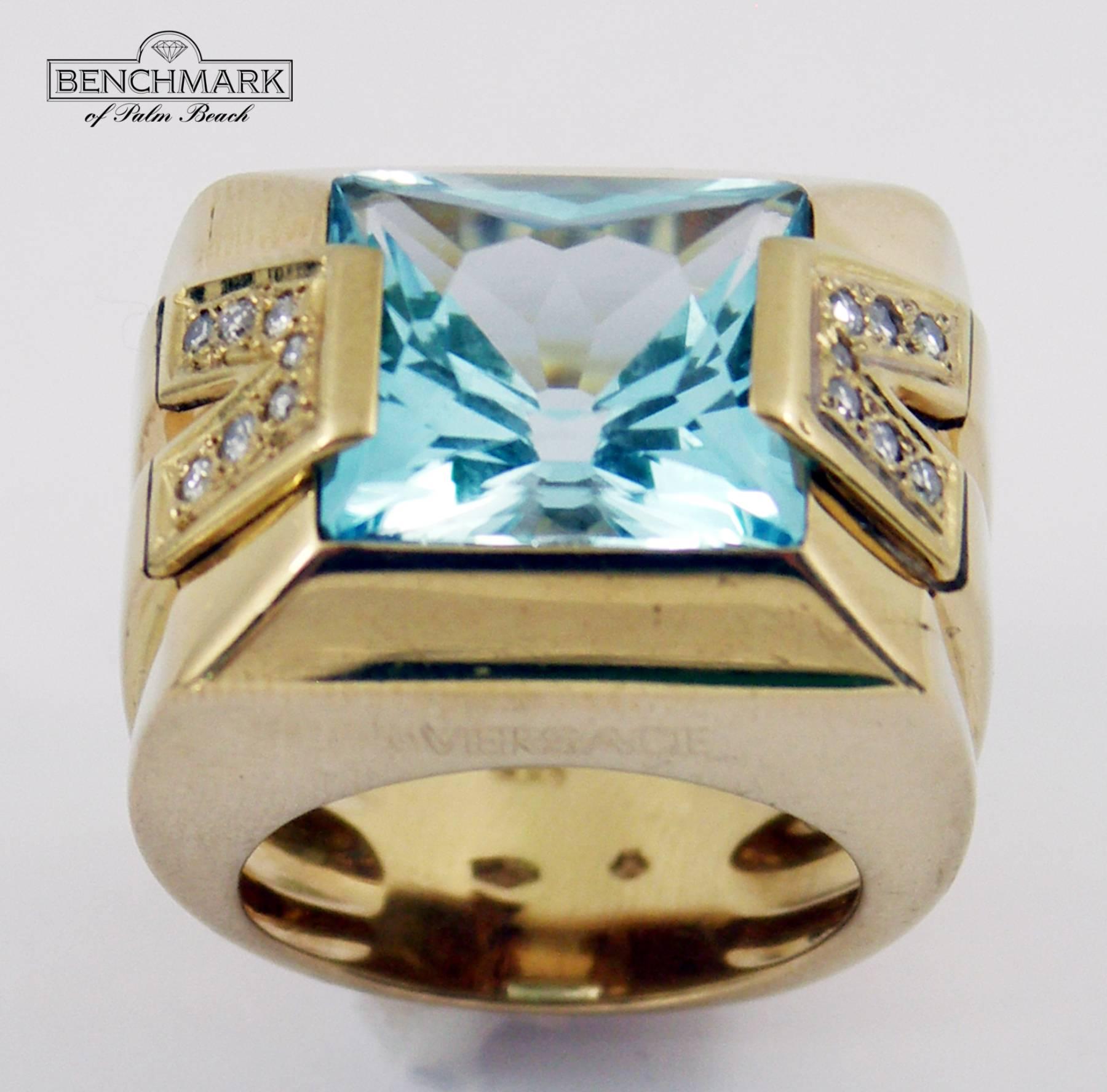 versace gold ring 18k
