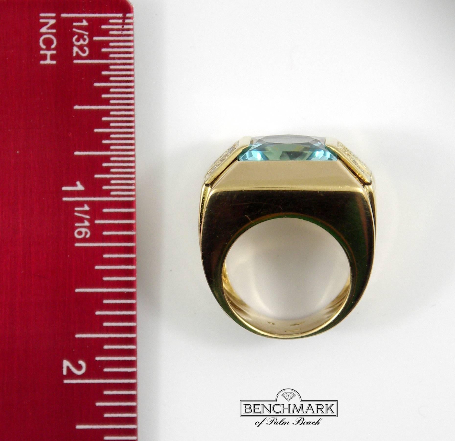 Versace Gold Topaz Diamond Ring 2
