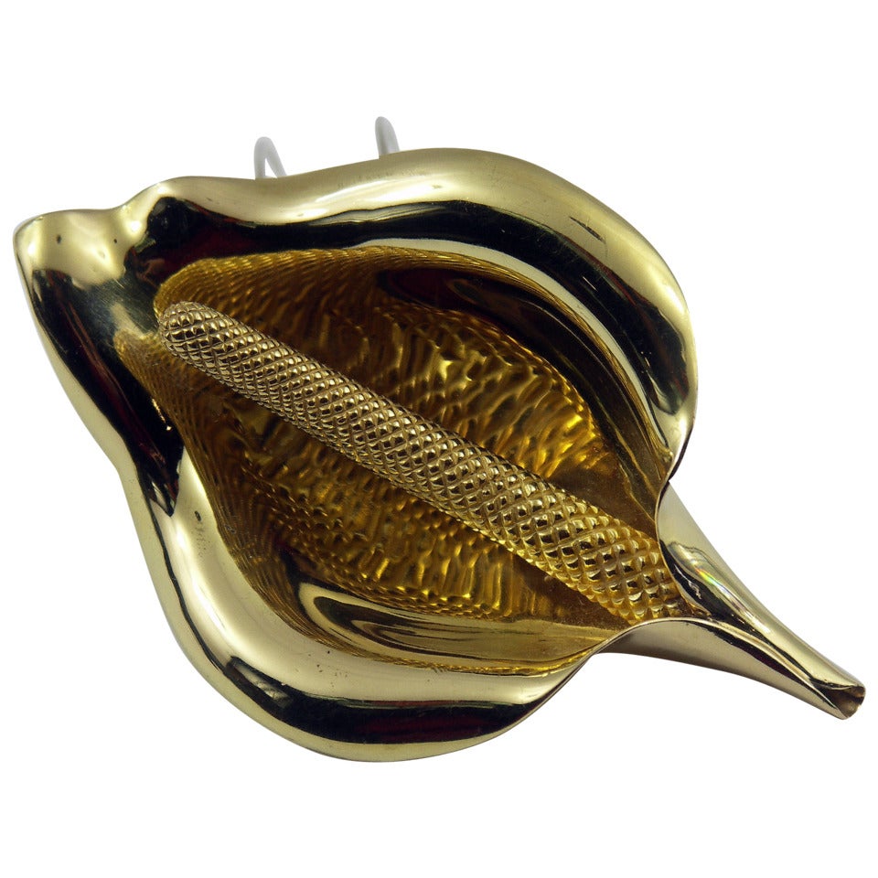 Lee Havens Gold Calla Lily Brooch