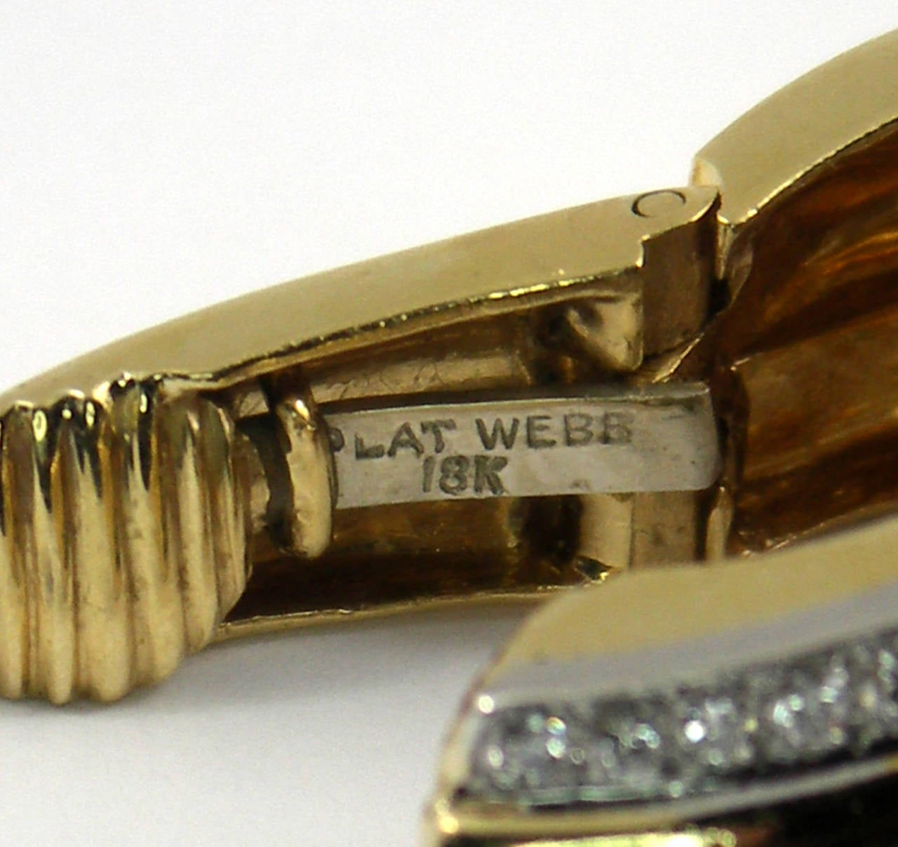 David Webb Diamond Gold Hoop Earrings 1