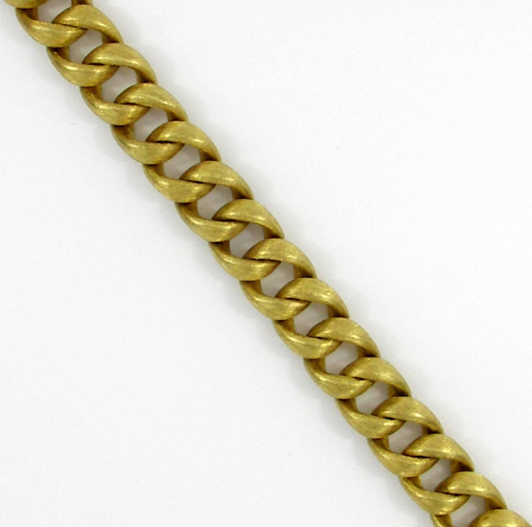 Women's Florentine Finished Gold Curb Link Bracelet