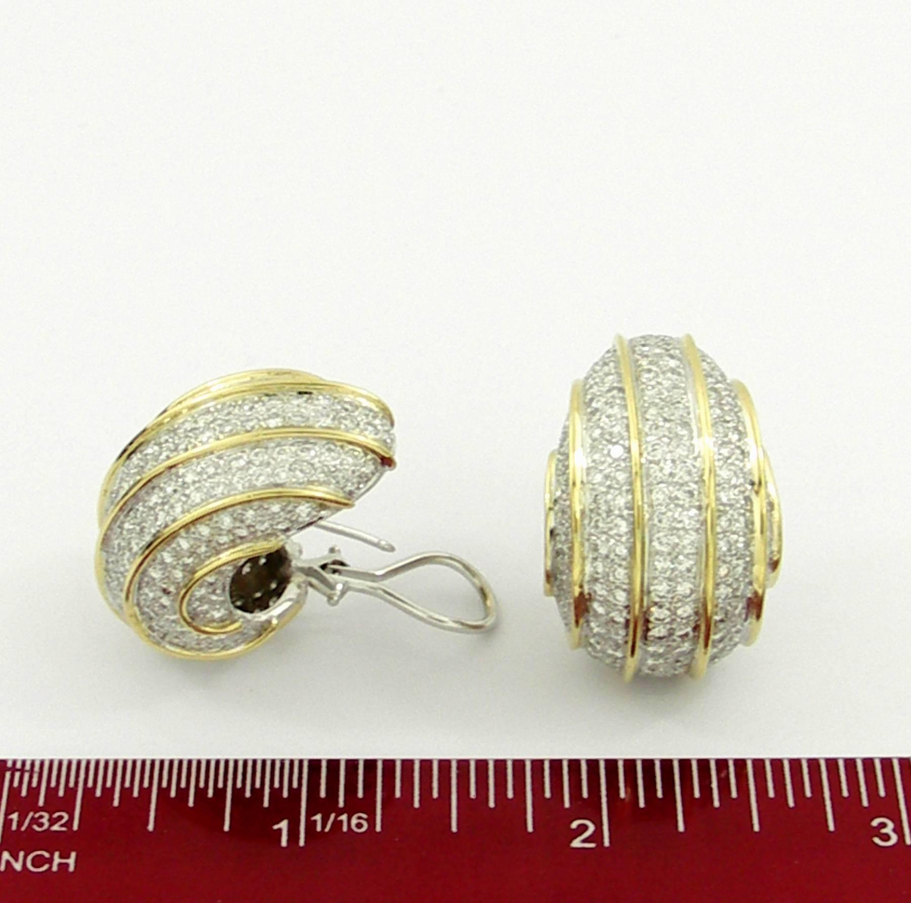 Bombe Gold and Diamond Earrings 1
