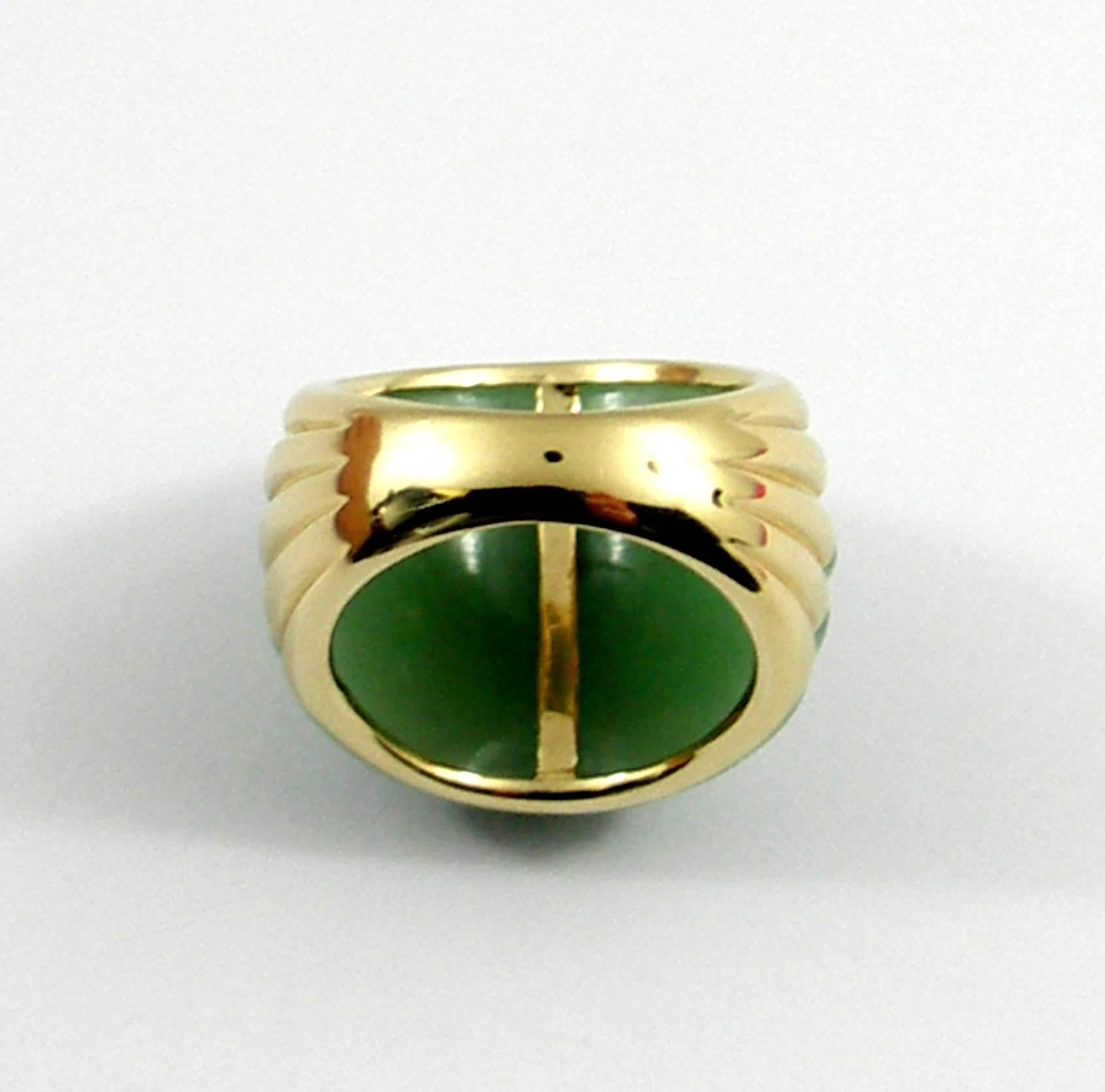 Yellow Gold and Jade Ring 2