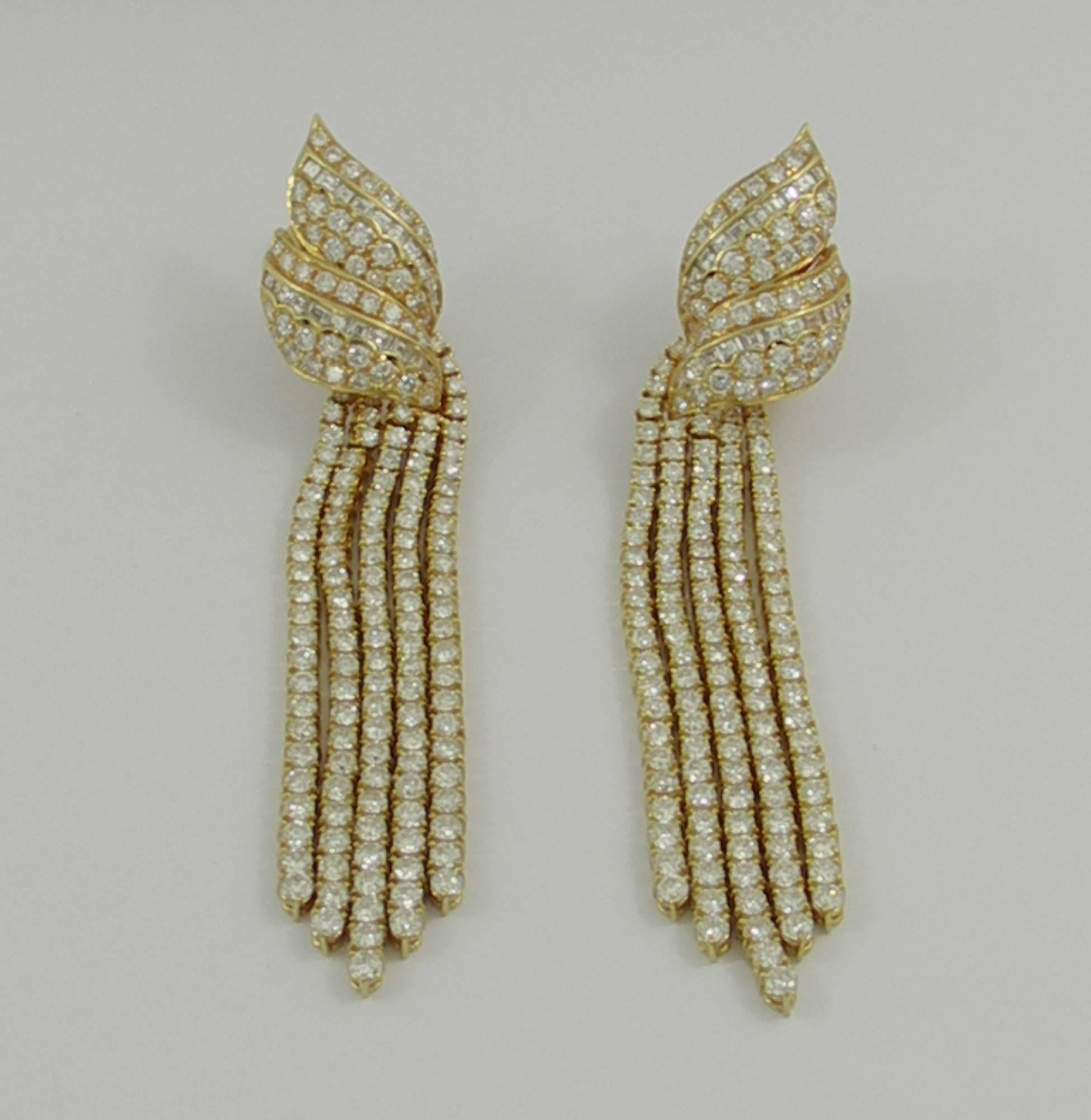 long hanging earrings