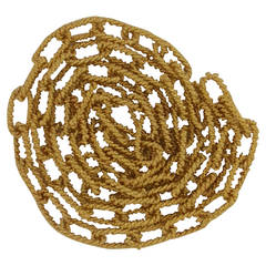 Ladies Gold Twisted Rope Link Necklace