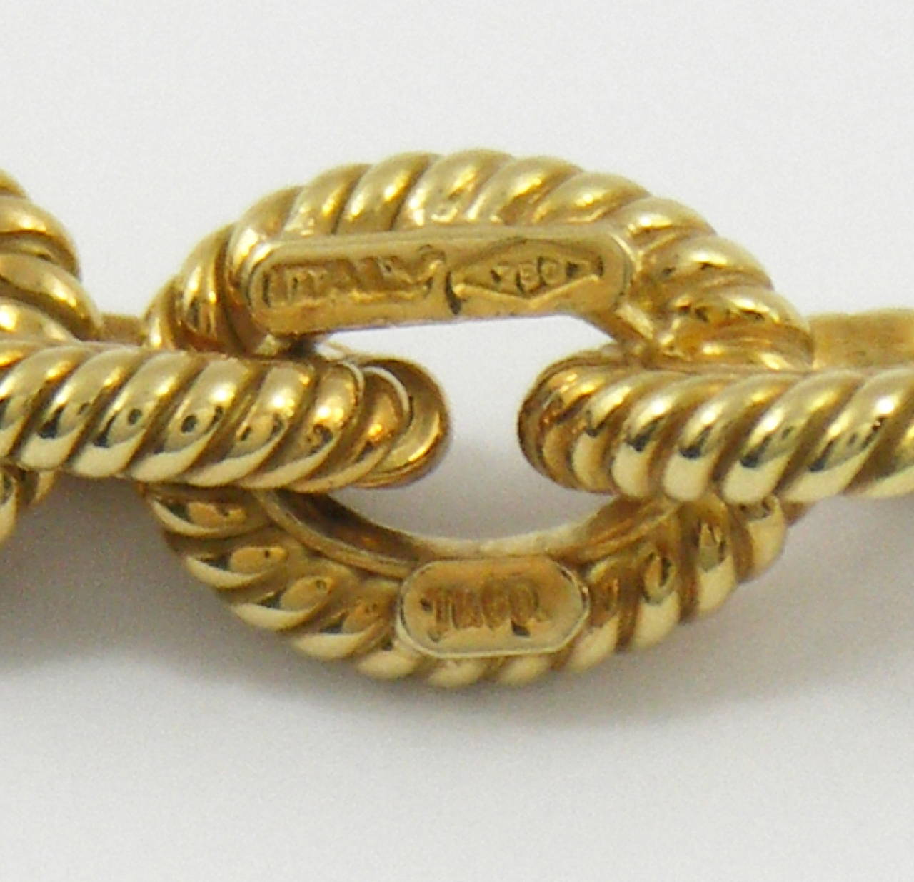 Tiffany & Co. Gold Twisted Rope Link Bracelet 2