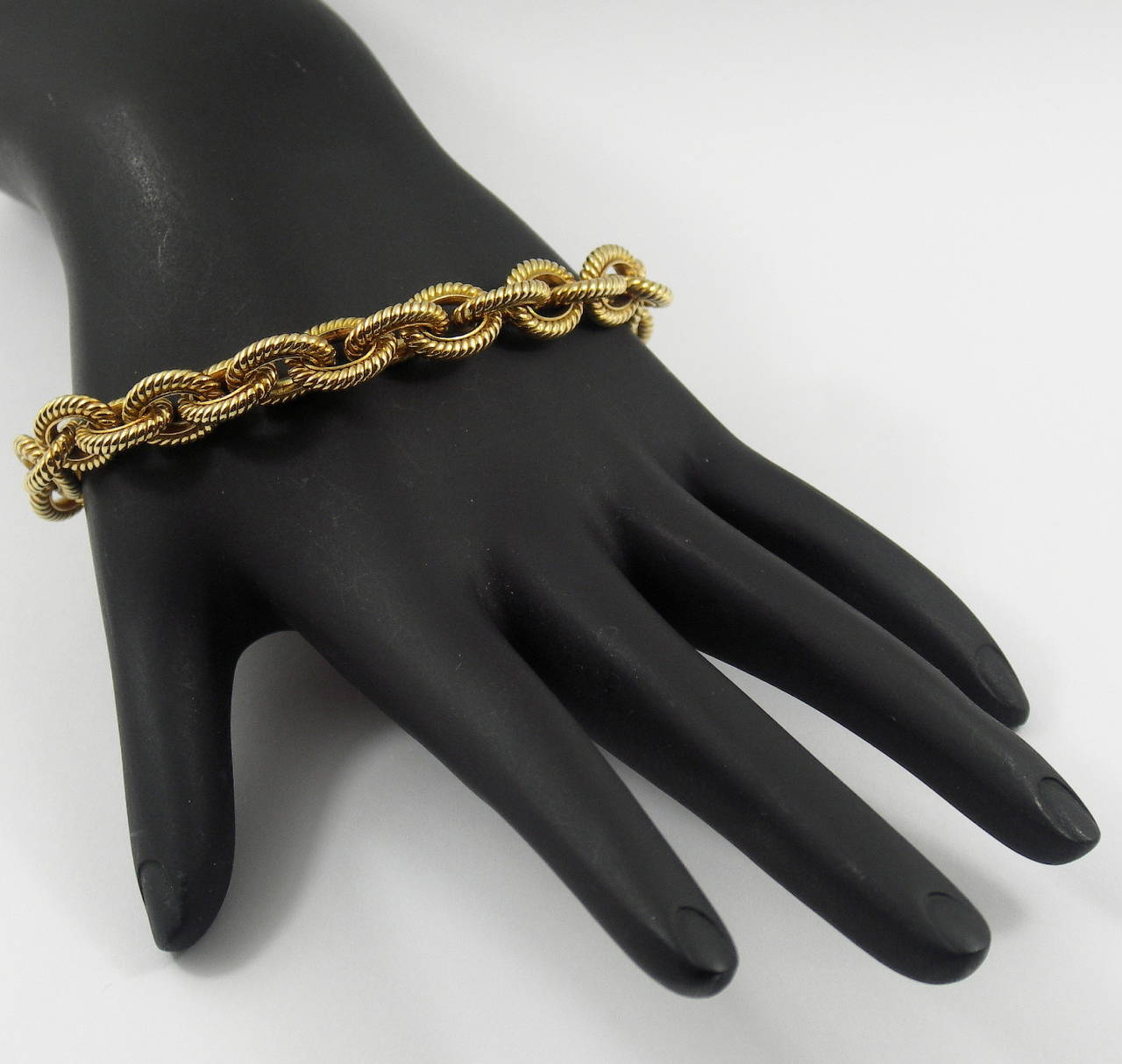 Tiffany & Co. Gold Twisted Rope Link Bracelet 1