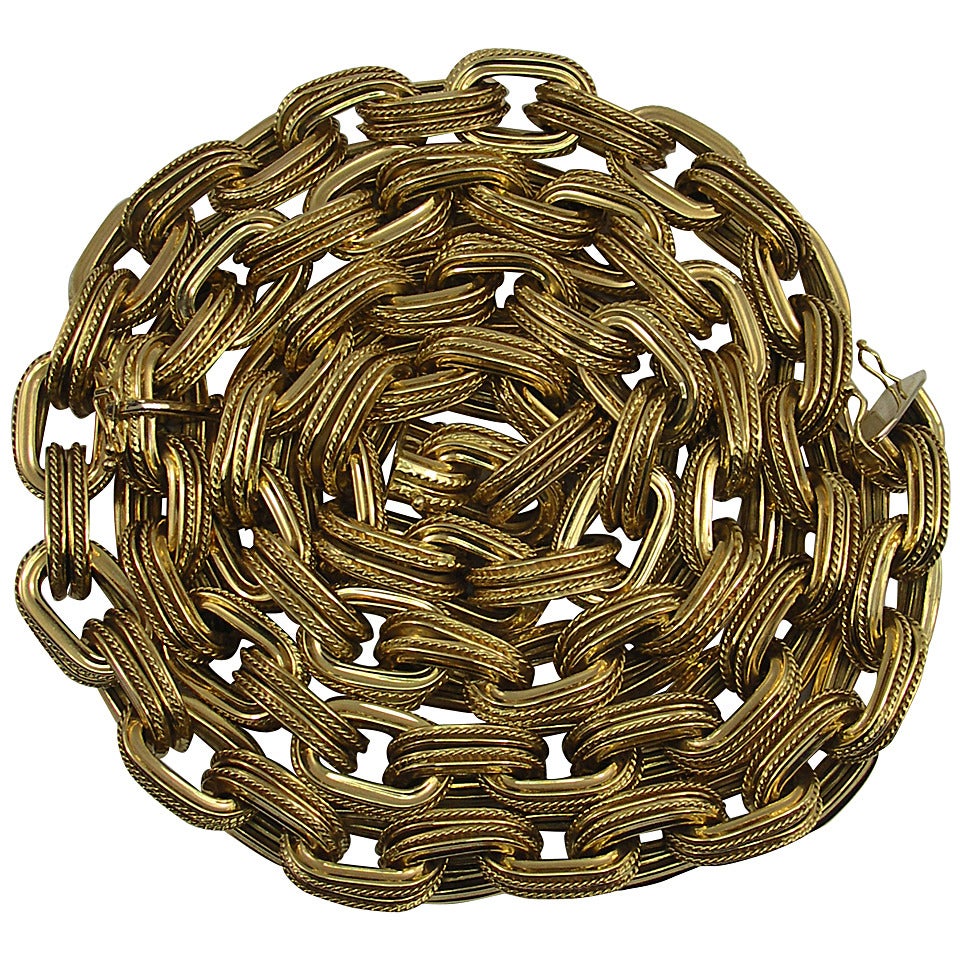 Large Gold Link Necklace