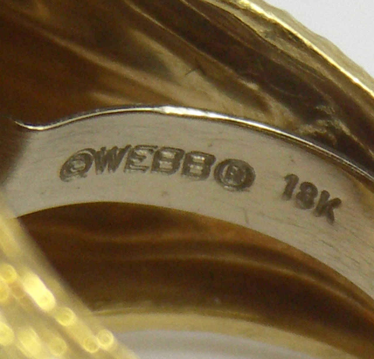 David Webb Large Tiered Gold Ring 2