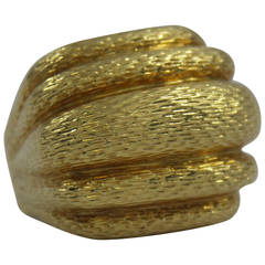 David Webb Large Tiered Gold Ring