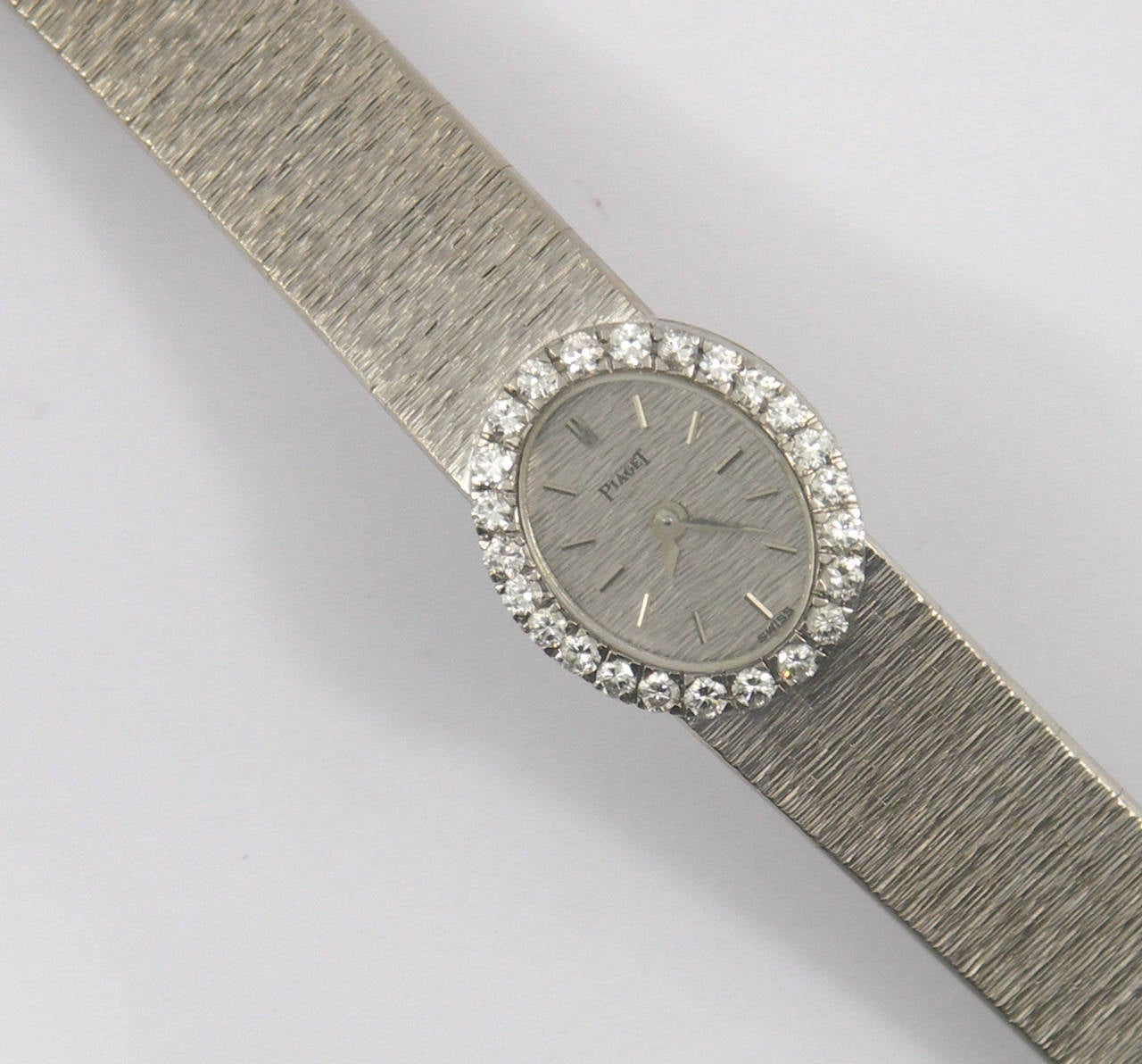 Piaget Lady's White Gold Diamond Wristwatch In Excellent Condition In Palm Beach, FL