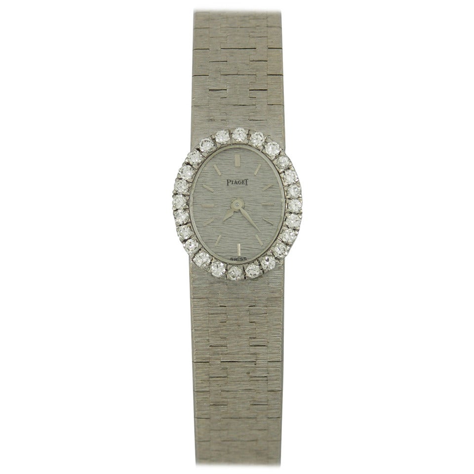 Piaget Lady's White Gold Diamond Wristwatch