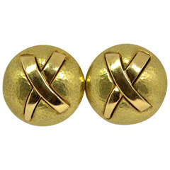 Paloma Picasso for Tiffany & Co. Gold Disc Earrings