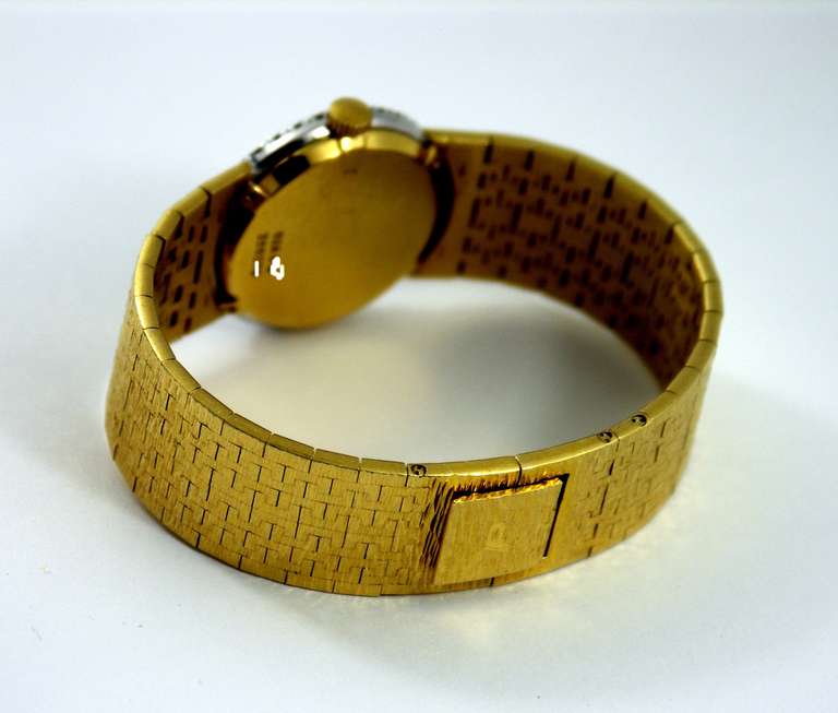 Piaget Ladies Yellow Gold and Diamond Bracelet Watch/Wristwatch circa 1975 1