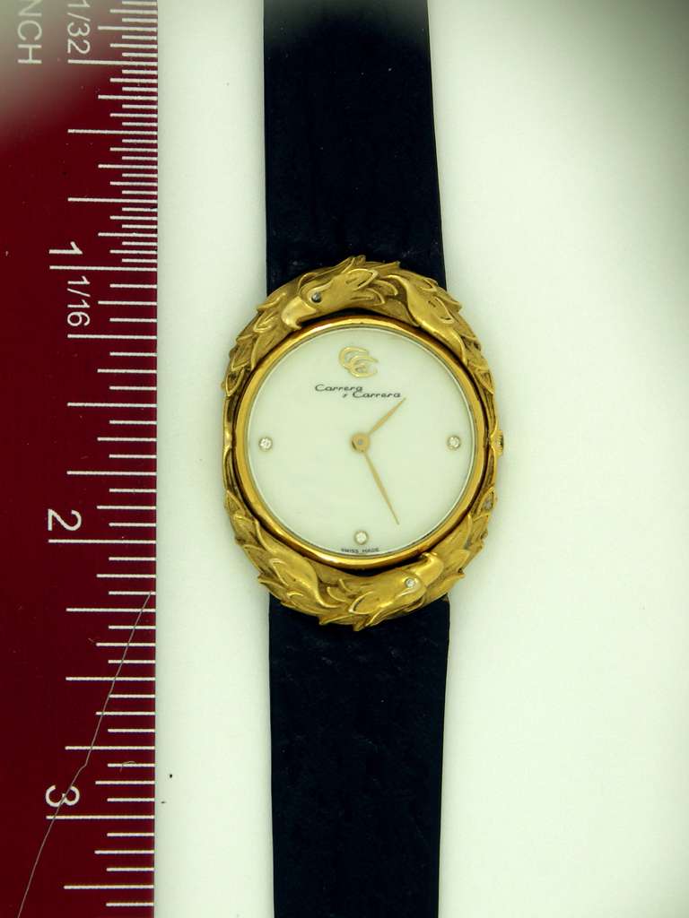 Carrera y Carrera Lady's Yellow Gold Eagle Wristwatch circa 2005 In Excellent Condition In Palm Beach, FL