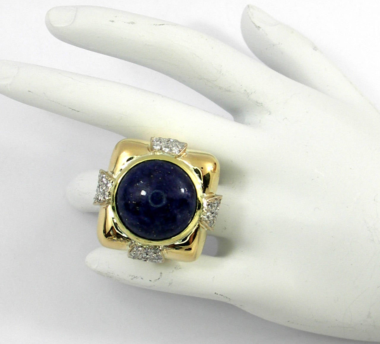 Andrew Clunn Lapis Lazuli Diamond Gold Ring 3