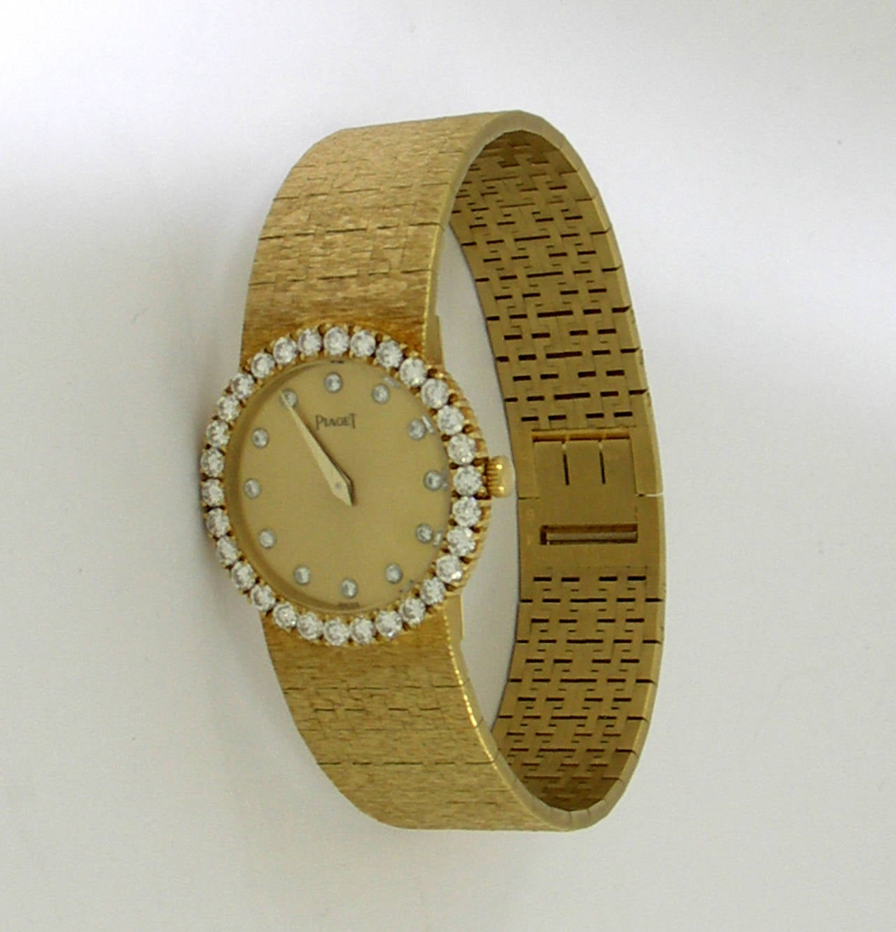 Piaget Lady's Yellow Gold Diamond Wristwatch In Excellent Condition In Palm Beach, FL