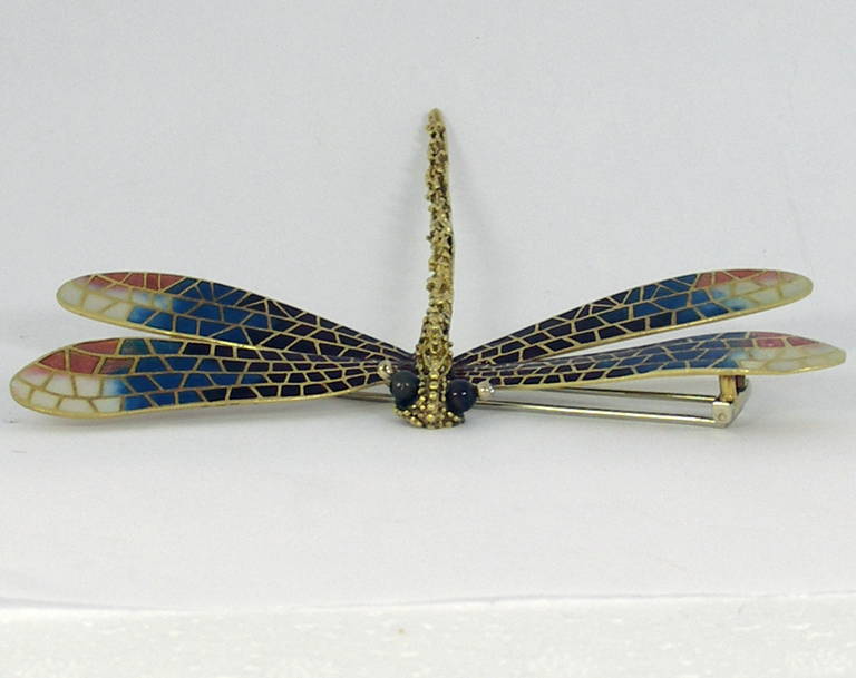 diamond dragonfly brooch