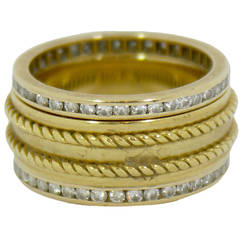 A Trio of Tiffany Diamond Gold Bands 8