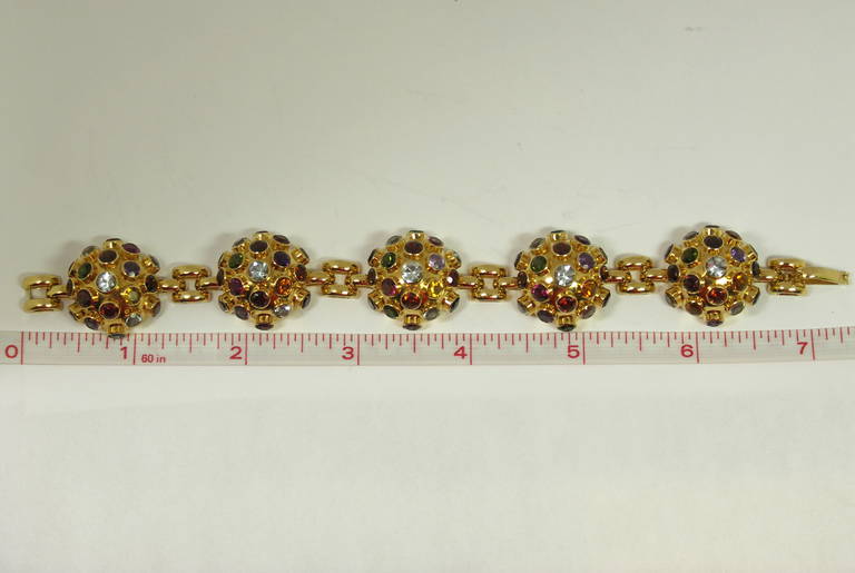 Women's Gemstone Gold Sputnik Bracelet
