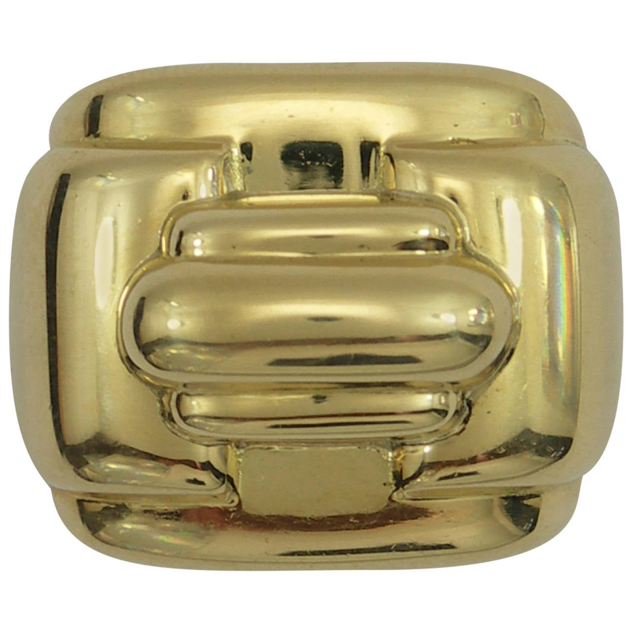 David Webb Gold Tiered Design Ring