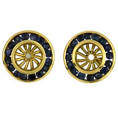 Gold and Sapphire Earring Jackets