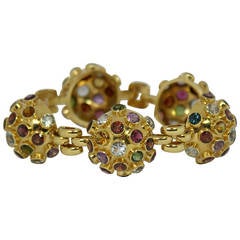 Gemstone Gold Sputnik Bracelet