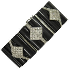 Onyx Diamond Gold Bracelet 9