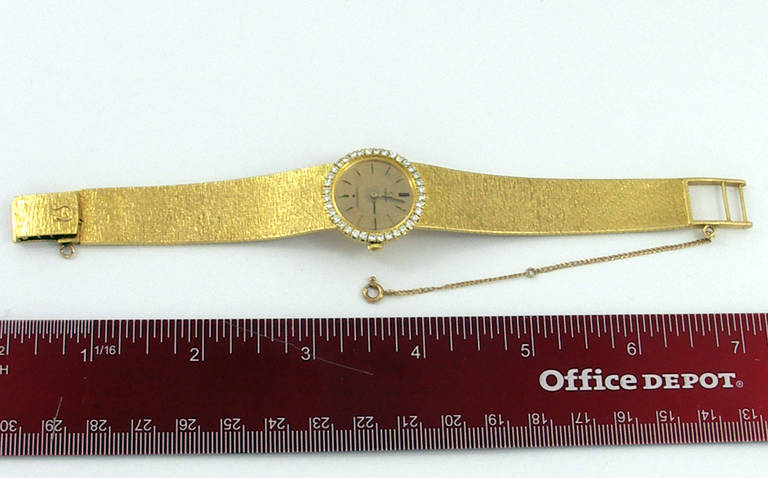 Omega Lady's Yellow Gold and Diamond Constellation Bracelet Watch 1