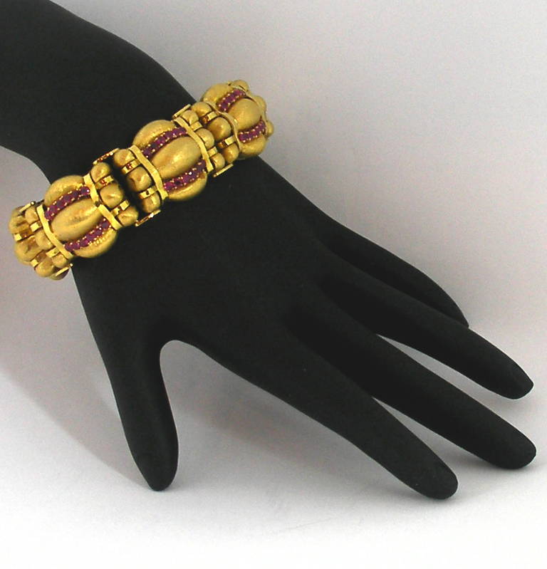 Women's Ruby Gold Bracelet
