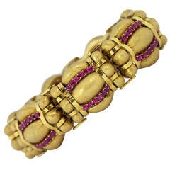 Ruby Gold Bracelet