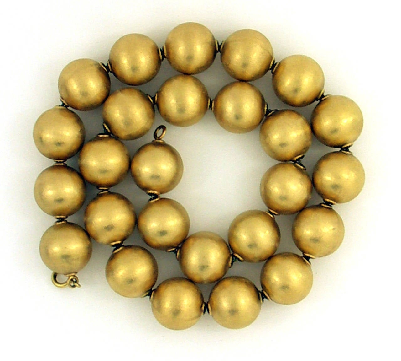 Women's Florentine Finished Gold Bead Necklace
