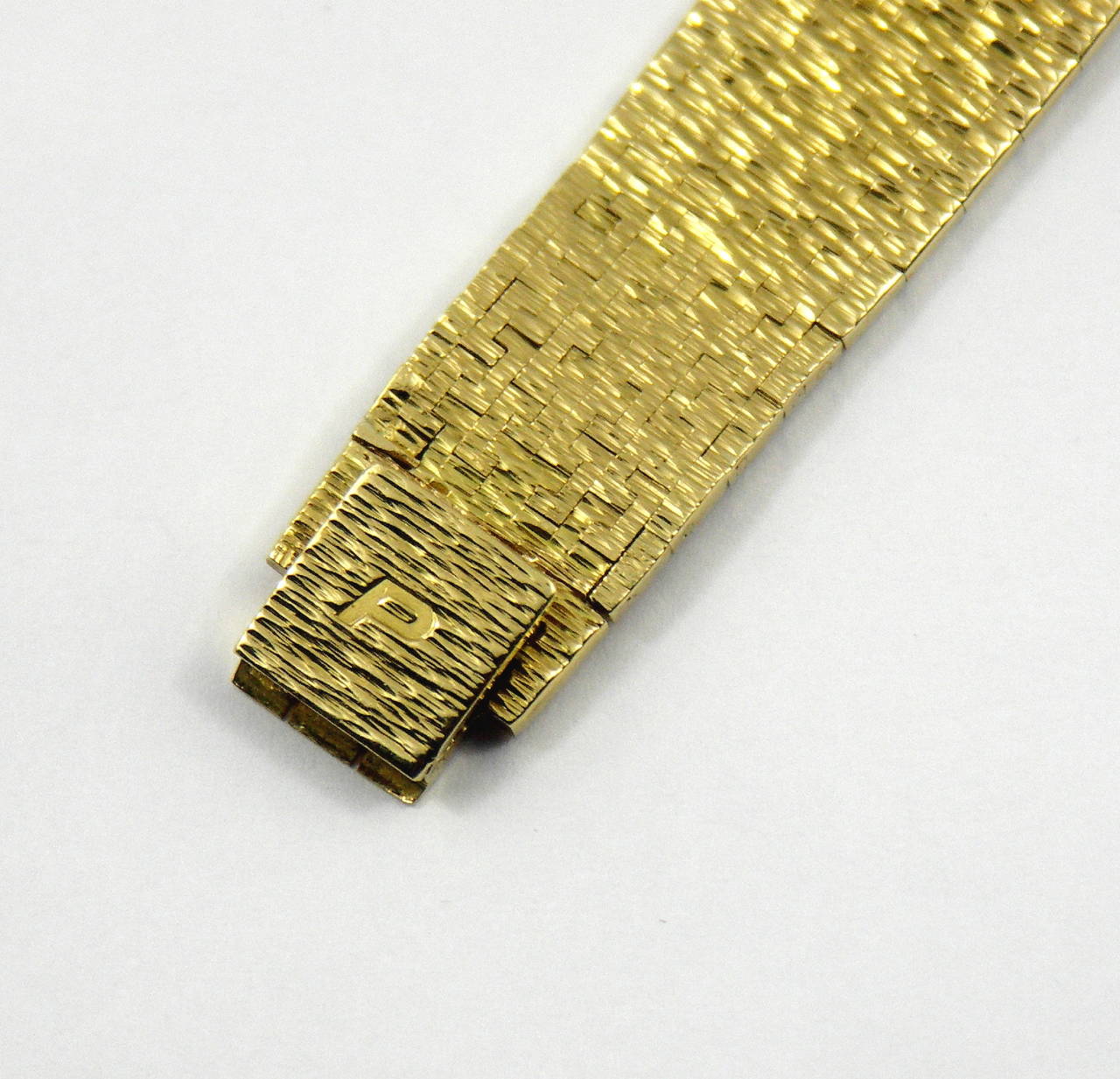 Piaget Lady's Yellow Gold Diamond Oval Shaped Onyx Dial Bracelet Wristwatch 5