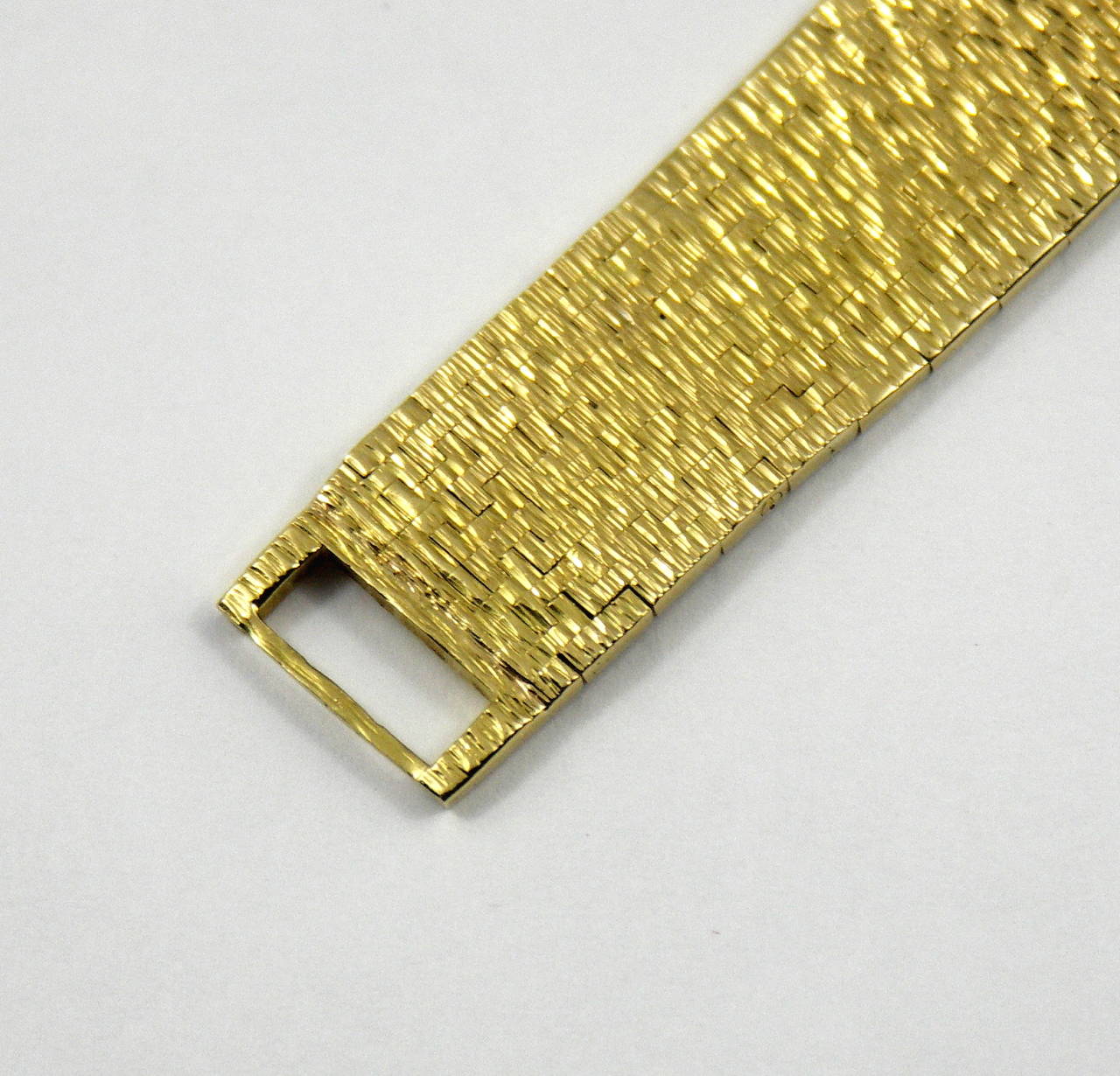 Piaget Lady's Yellow Gold Diamond Oval Shaped Onyx Dial Bracelet Wristwatch 6
