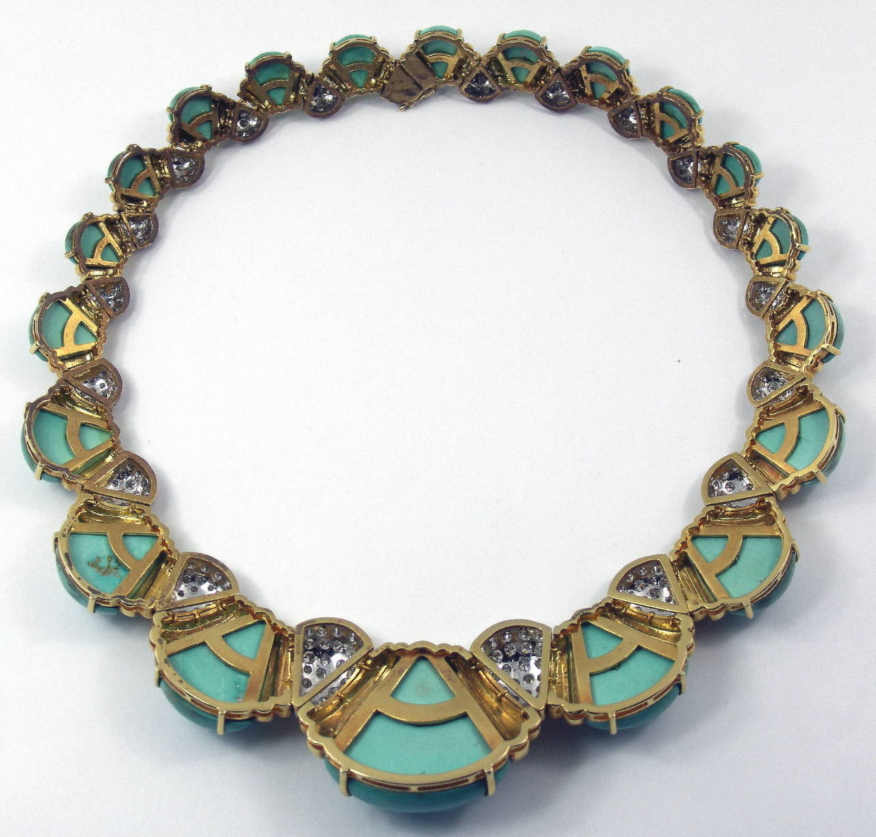 Turquoise Diamond Gold Necklace 1