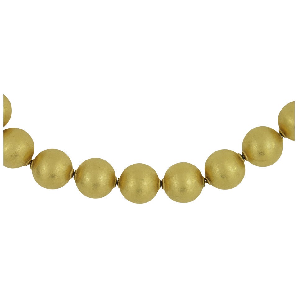Florentine Finished Gold Bead Necklace