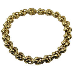 Gold Knot Link Necklace 3