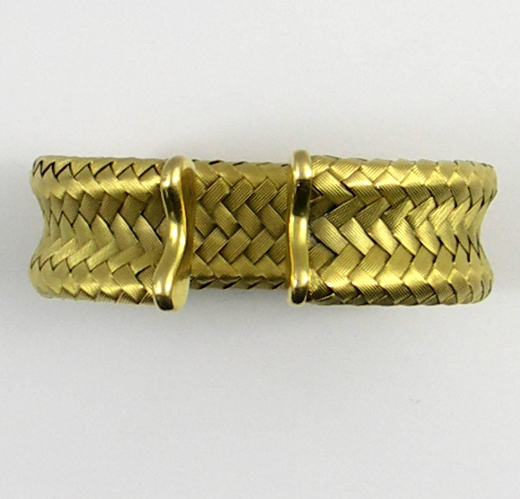 Women's Woven Gold Cuff Bracelet
