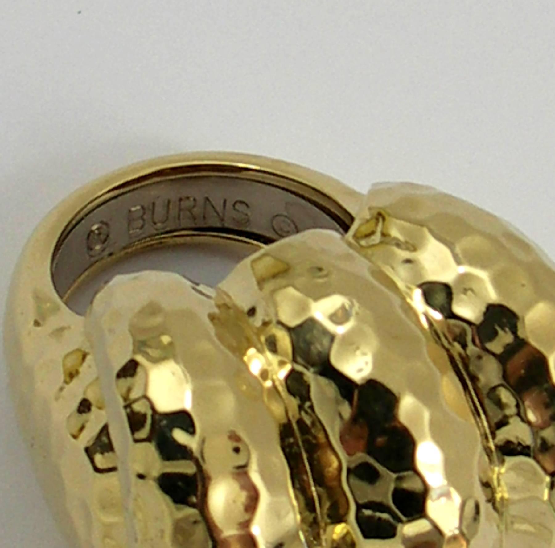 Powerful Hammered Gold Ring 3