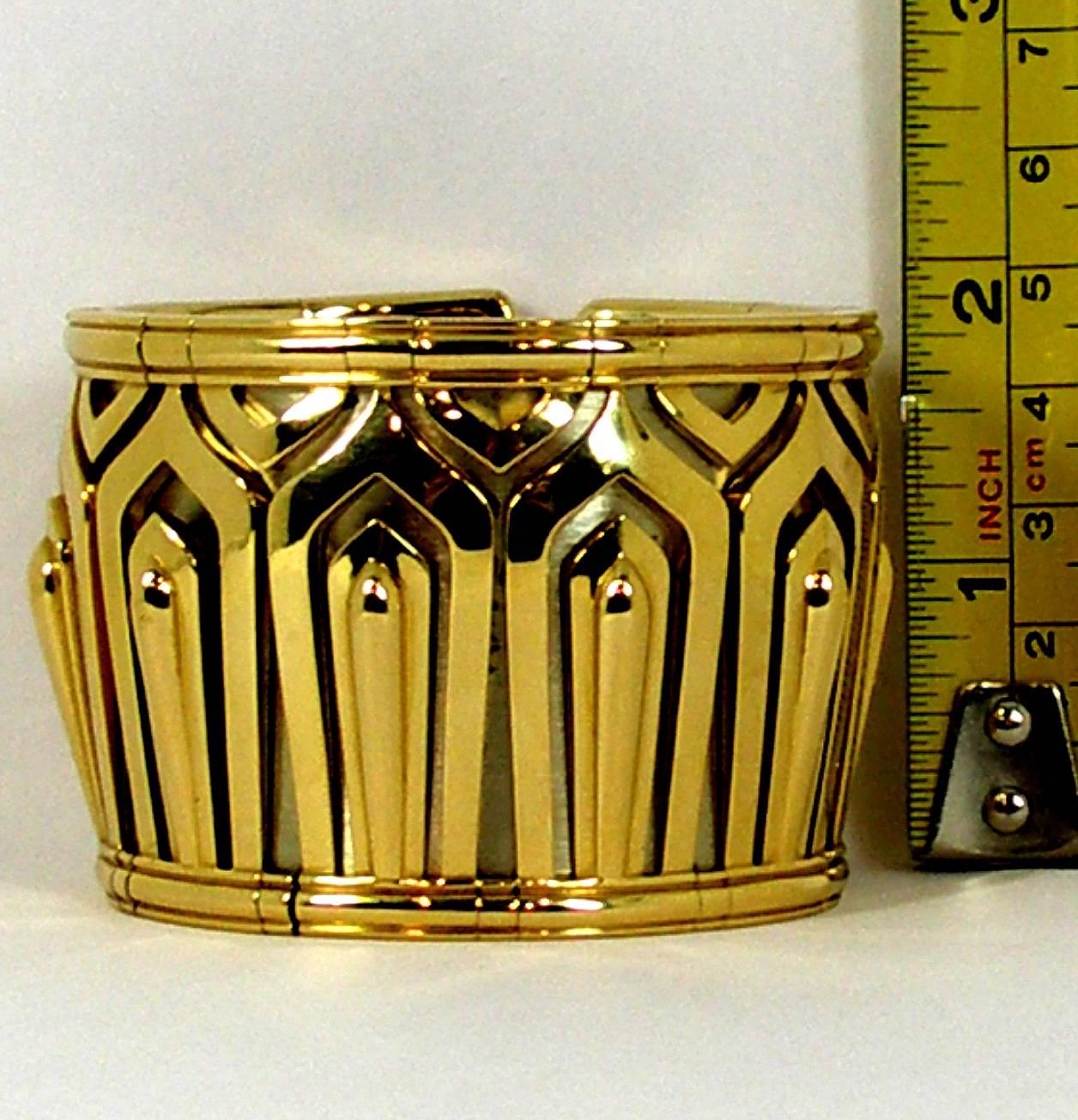 wide gold cuff bangle