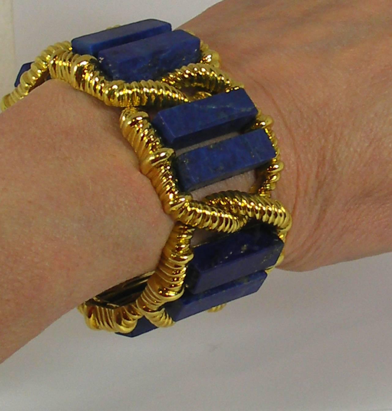 Women's Wander Lapis Gold Link Bracelet 