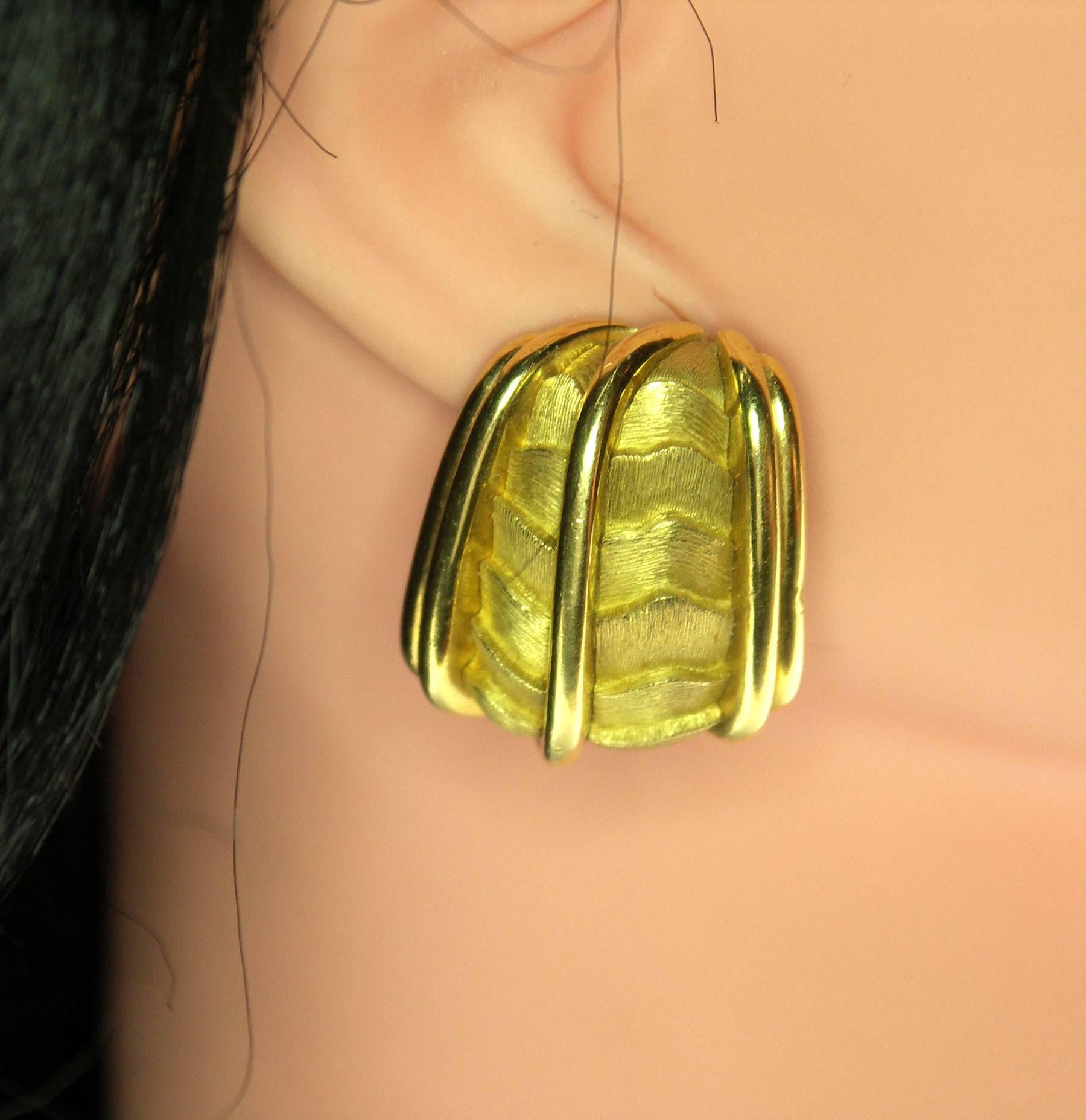 Henry Dunay Organic Design Gold Earrings 1