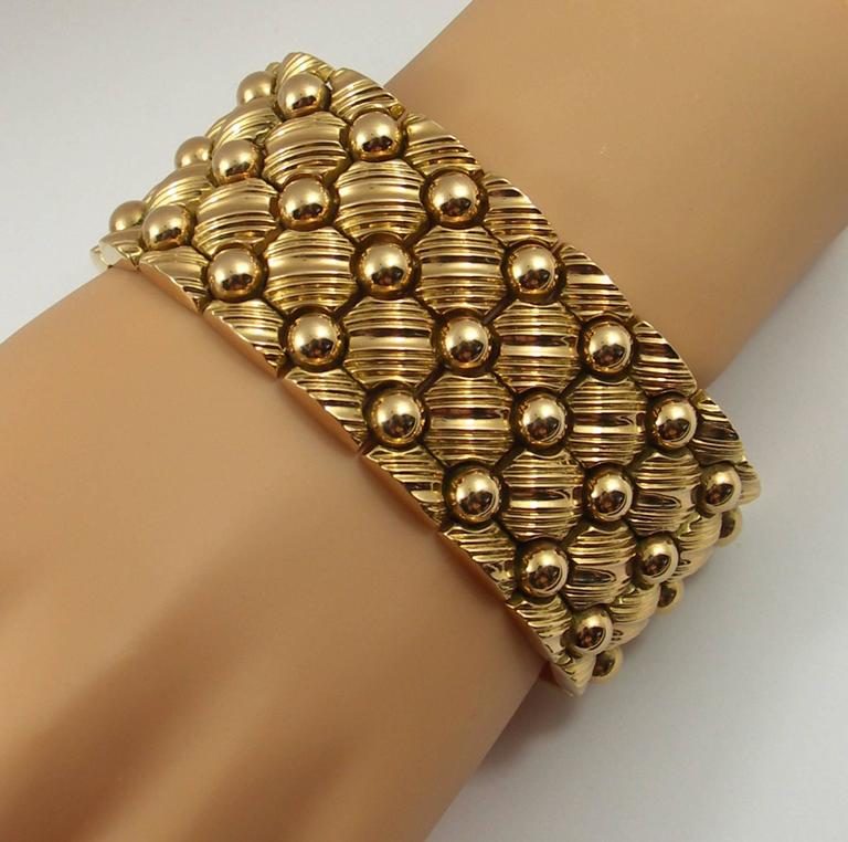 Mid-Century Rose Gold Bracelet For Sale at 1stDibs