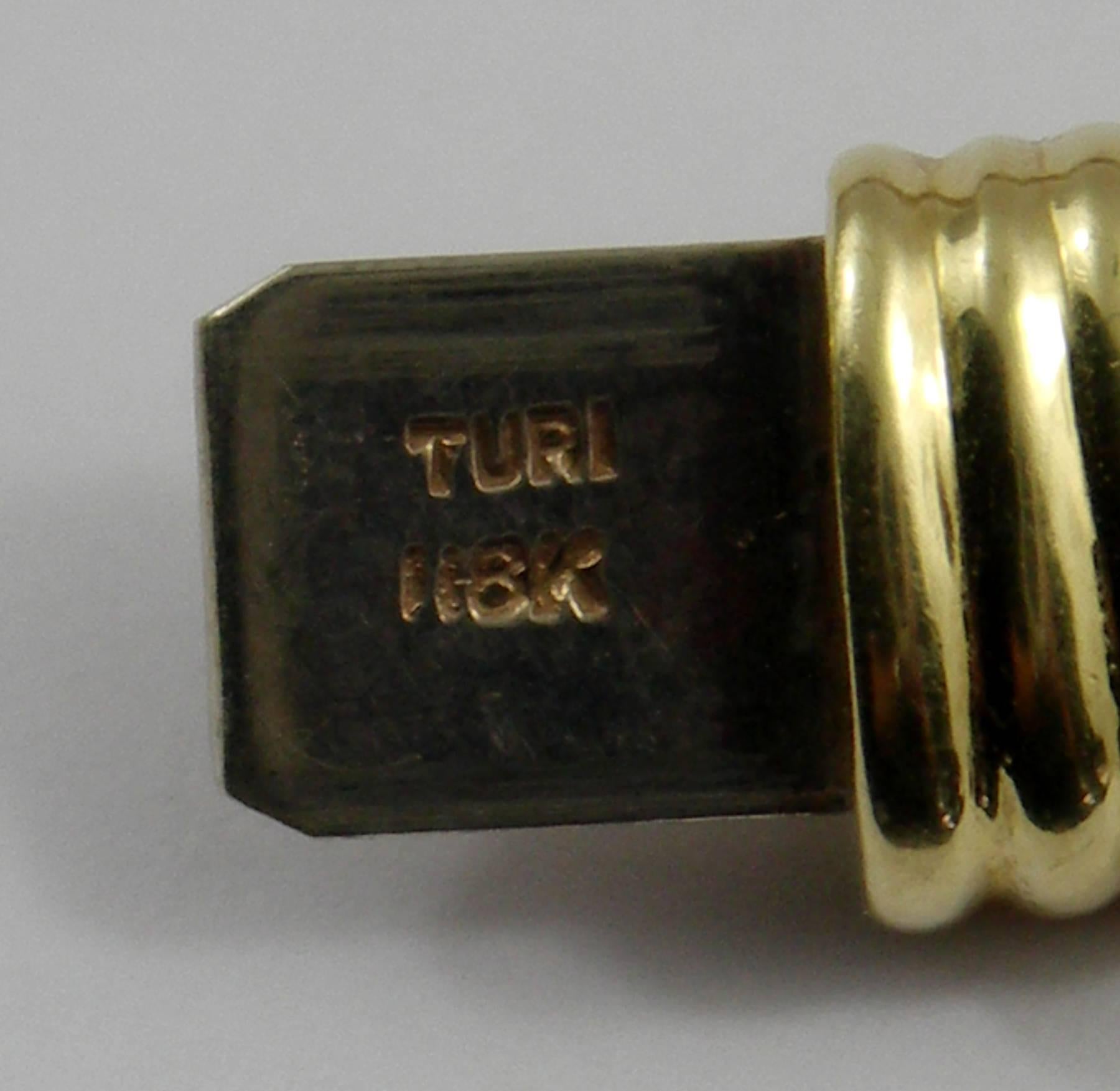 1980s Charles Turi White Coral Diamond Gold Necklace 1