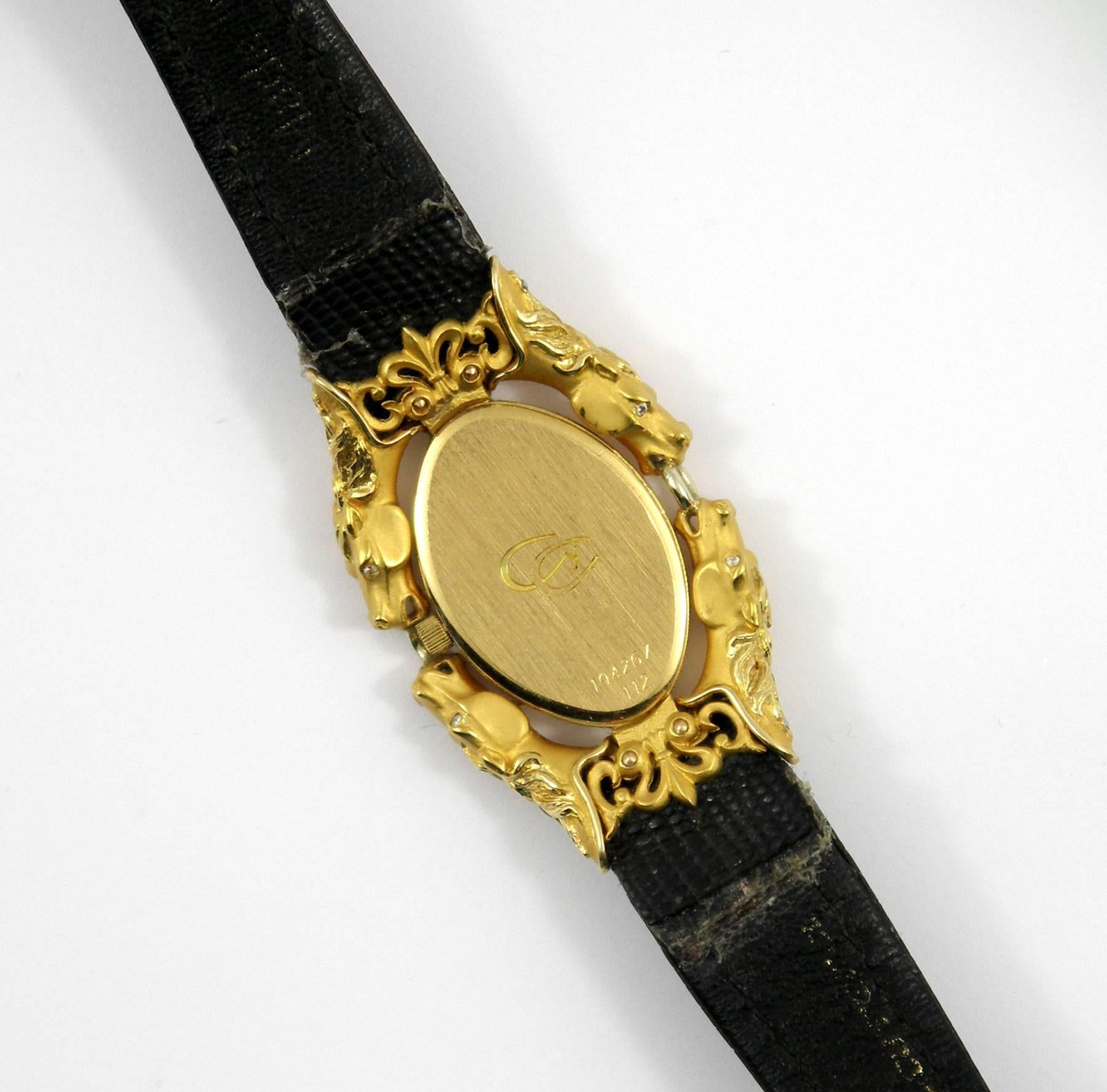 Women's Carrera y Carrera Ladies Yellow Gold Diamond Equus Watch/Wristwatch