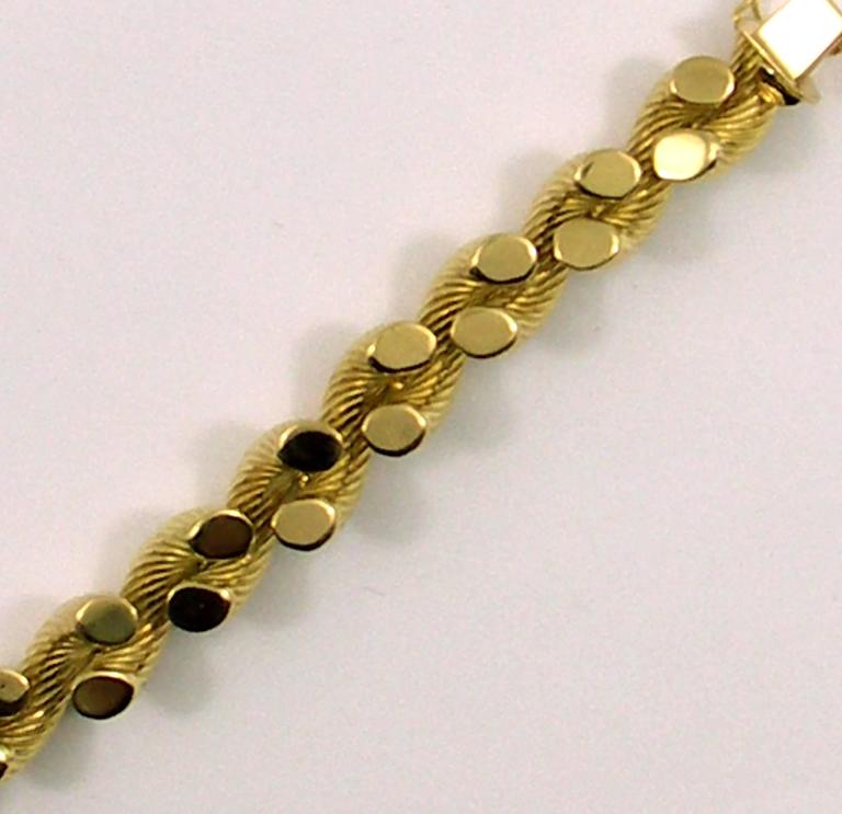 Tiffany Fluted Gold San Marco Bracelet For Sale at 1stdibs
