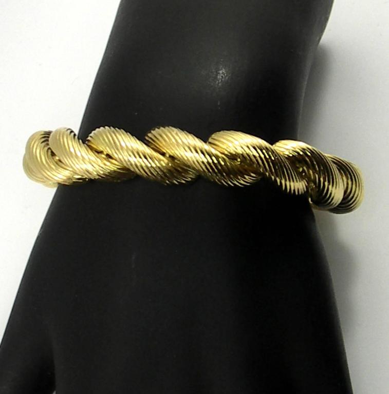 Tiffany Fluted Gold San Marco Bracelet For Sale at 1stdibs