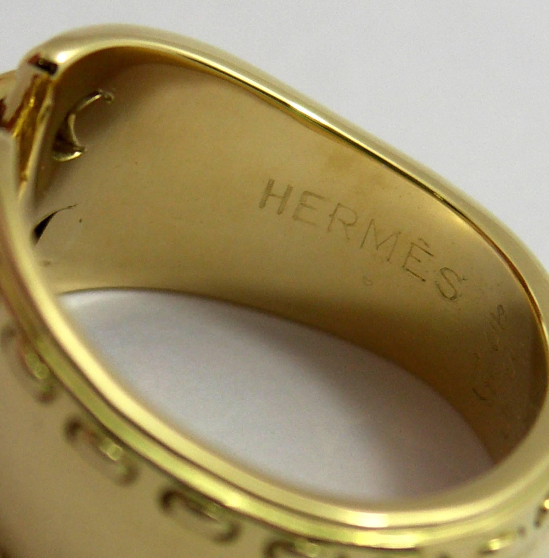 Hermès Diamond Gold Ring 3