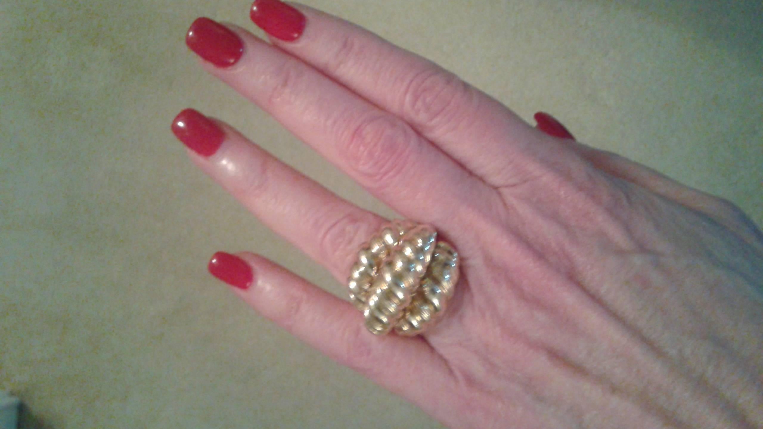 Hammerman Brothers Gold Rope Design Ring 3