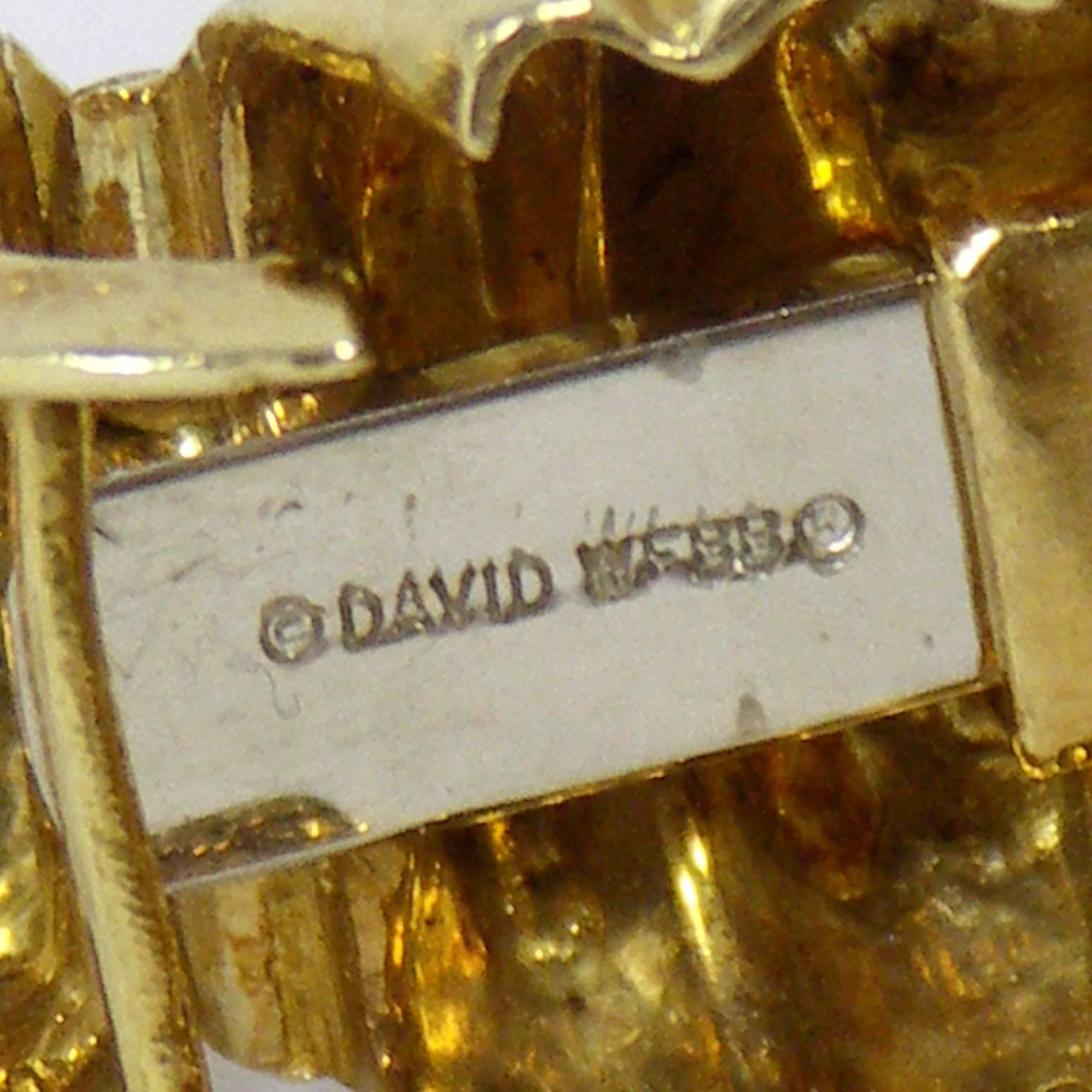 David Webb Hammered Gold Bangle 1